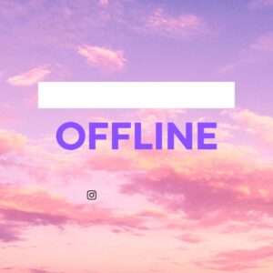 Tło Twitch różowe offline